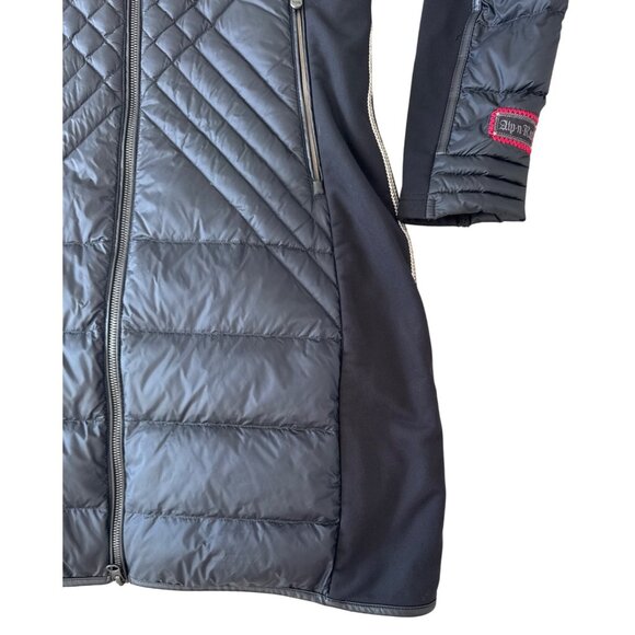 Alp N Rock Womens Hooded Quilted Puffer Coat With Striped Hood - Black M… - Picture 6 of 12